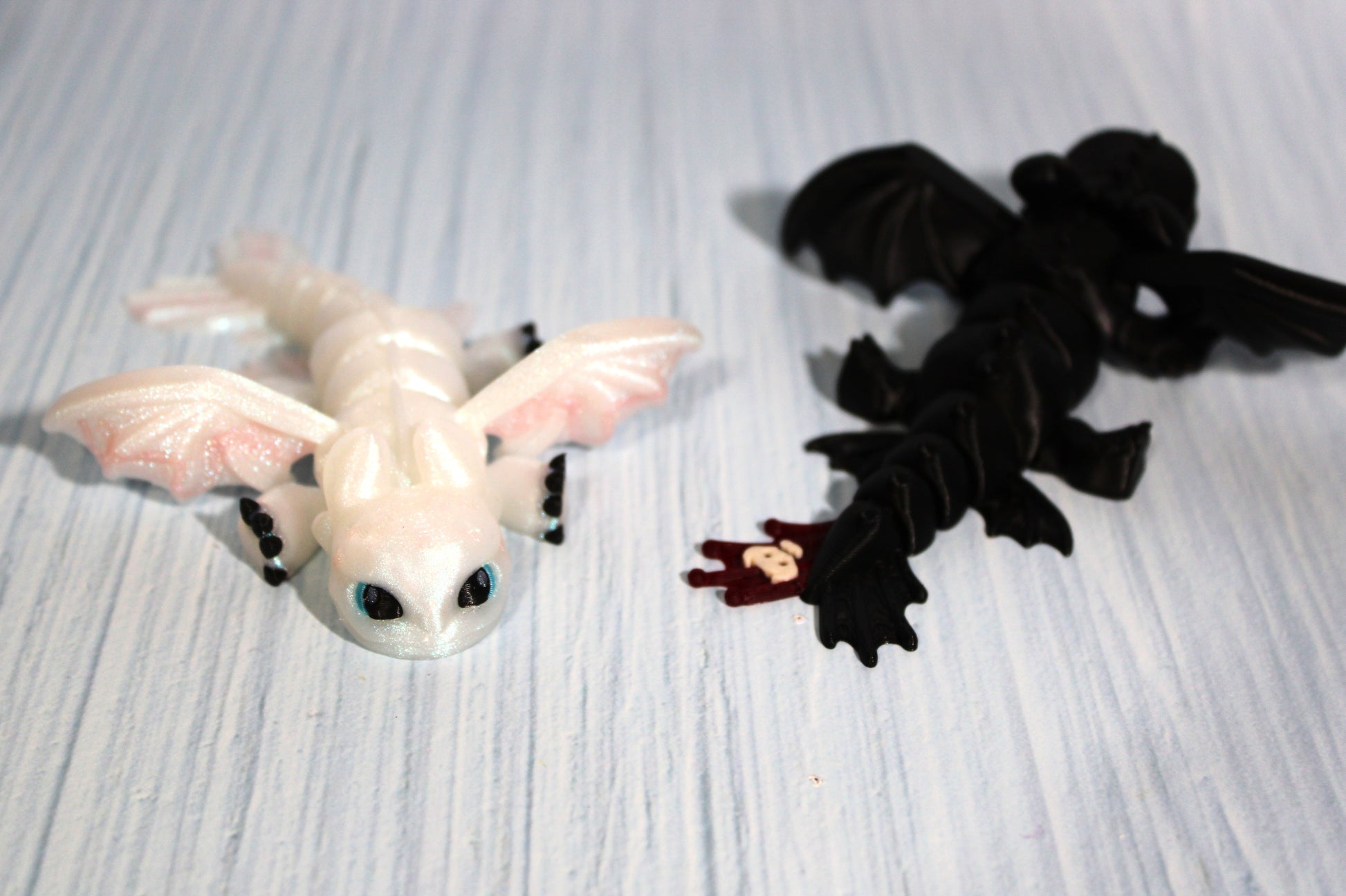 3D Printed Articulated Tiny Dragons 4" long - Wonderland 3D Printing 