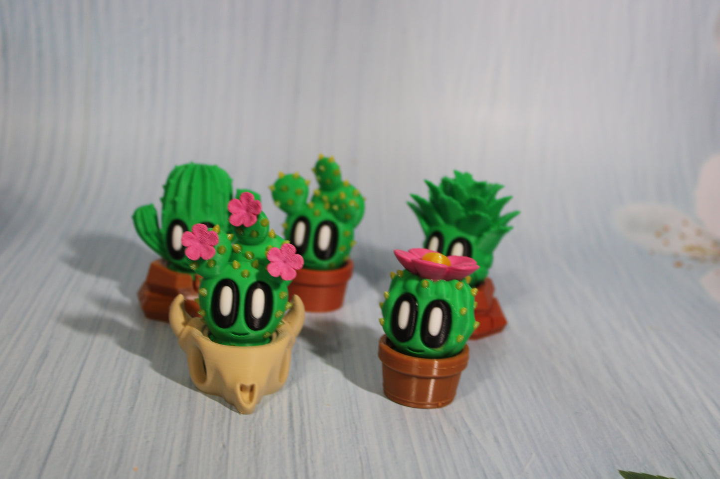 3D Printed Articulated Desert Plant Set - 6 pieces included - Wonderland 3D Printing 