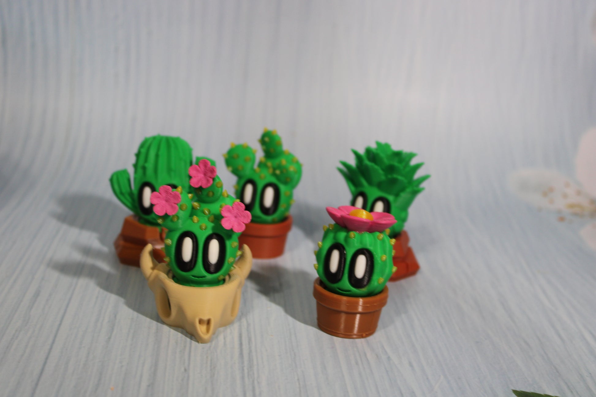 3D Printed Articulated Desert Plant Set - 6 pieces included - Wonderland 3D Printing 