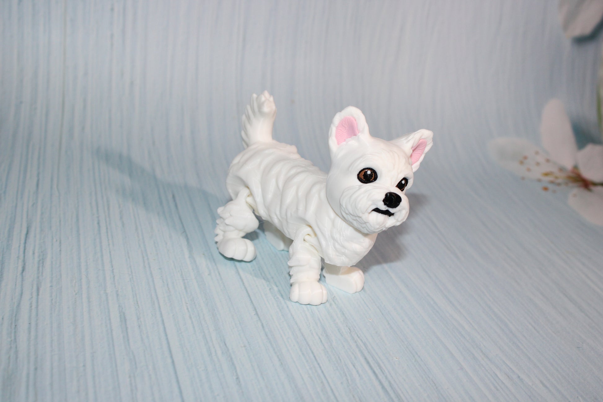 Westie 3D Printed Articulated Flexi Fidget Figurine - Wonderland 3D Printing 