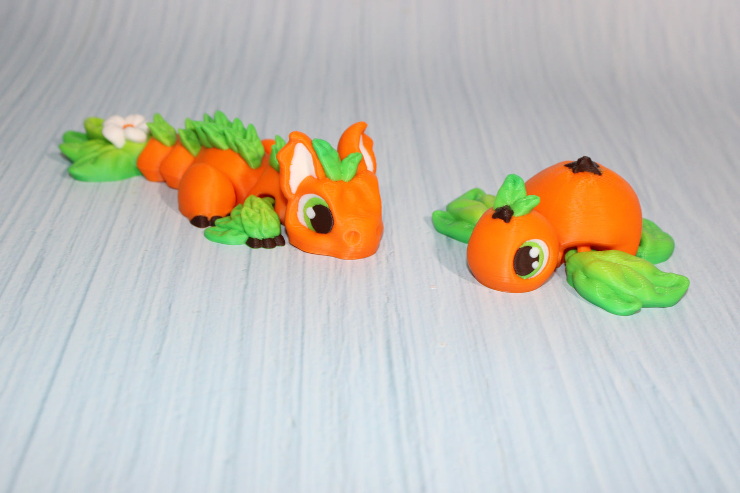 Citrus Friends: 3D Printed Articulated Fidget Toy- Comes with Crate - Wonderland 3D Printing 