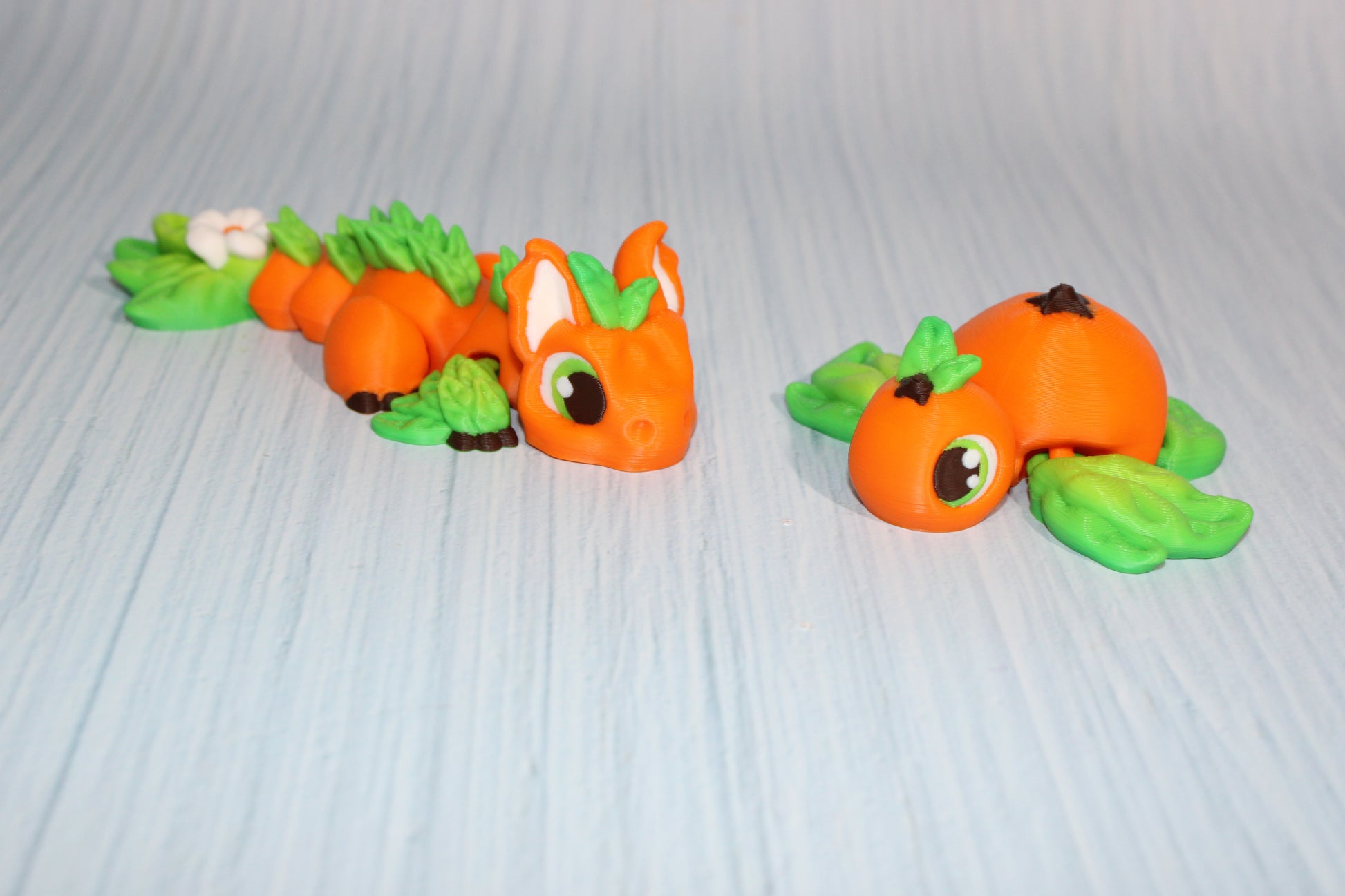 Citrus Friends: 3D Printed Articulated Fidget Toy- Comes with Crate - Wonderland 3D Printing 