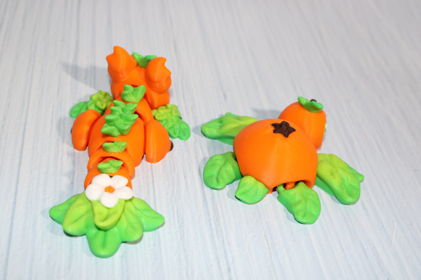 Citrus Friends: 3D Printed Articulated Fidget Toy- Comes with Crate - Wonderland 3D Printing 