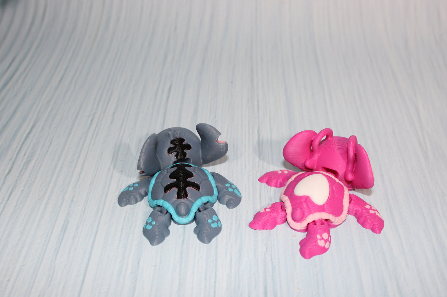 3D Printed Articulated Alien Turtles 3" long - Wonderland 3D Printing 