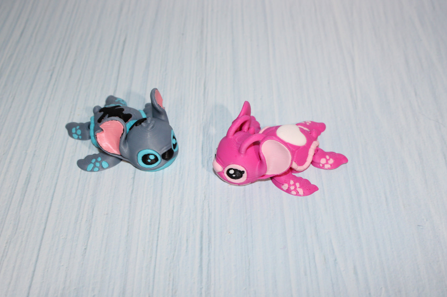 3D Printed Articulated Alien Turtles 3" long - Wonderland 3D Printing 