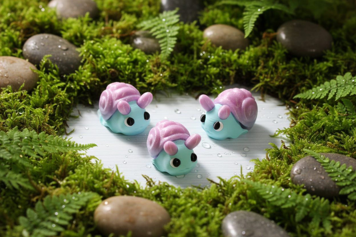 3D Printed Fidget Toy: Snail 2" - Wonderland 3D Printing 