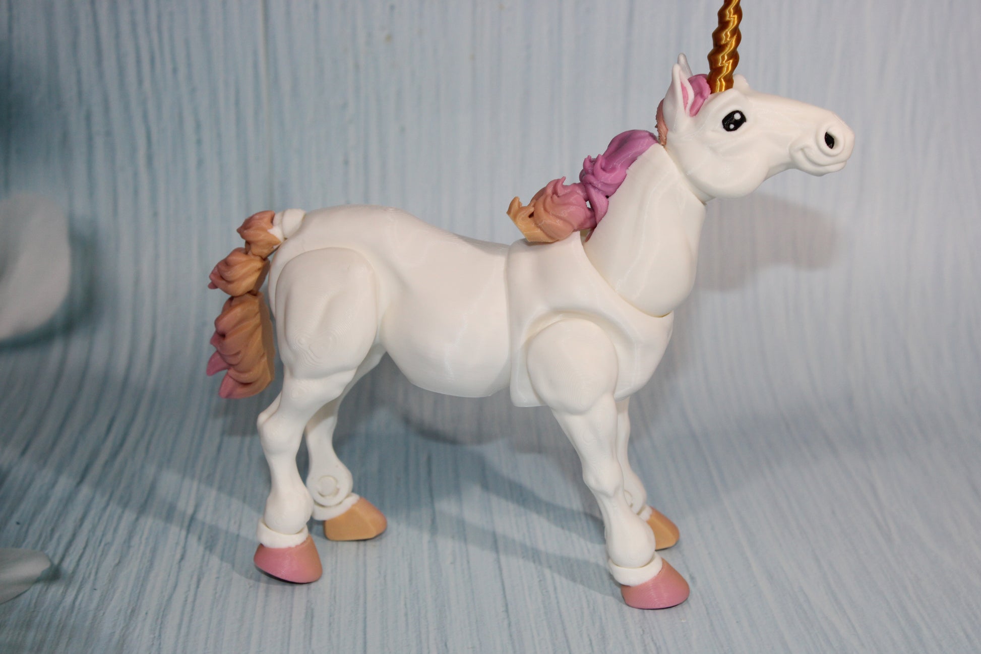 3D Printed Articulated Horse or Unicorn Figurine 7.5" long x 6.75" tall - Wonderland 3D Printing 