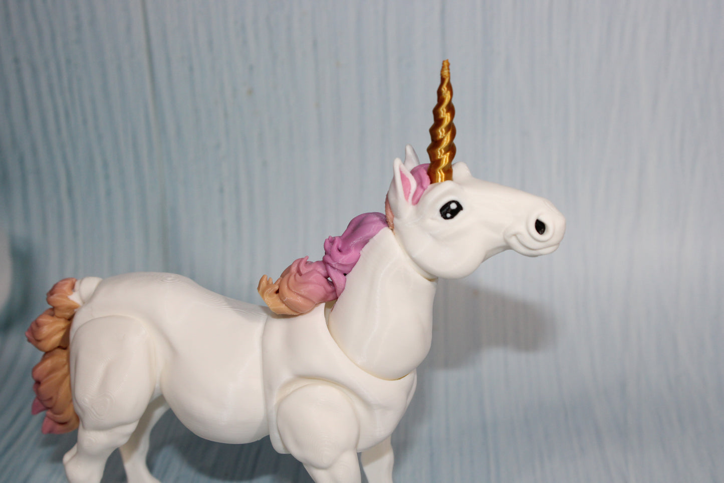 3D Printed Articulated Horse or Unicorn Figurine 7.5" long x 6.75" tall - Wonderland 3D Printing 
