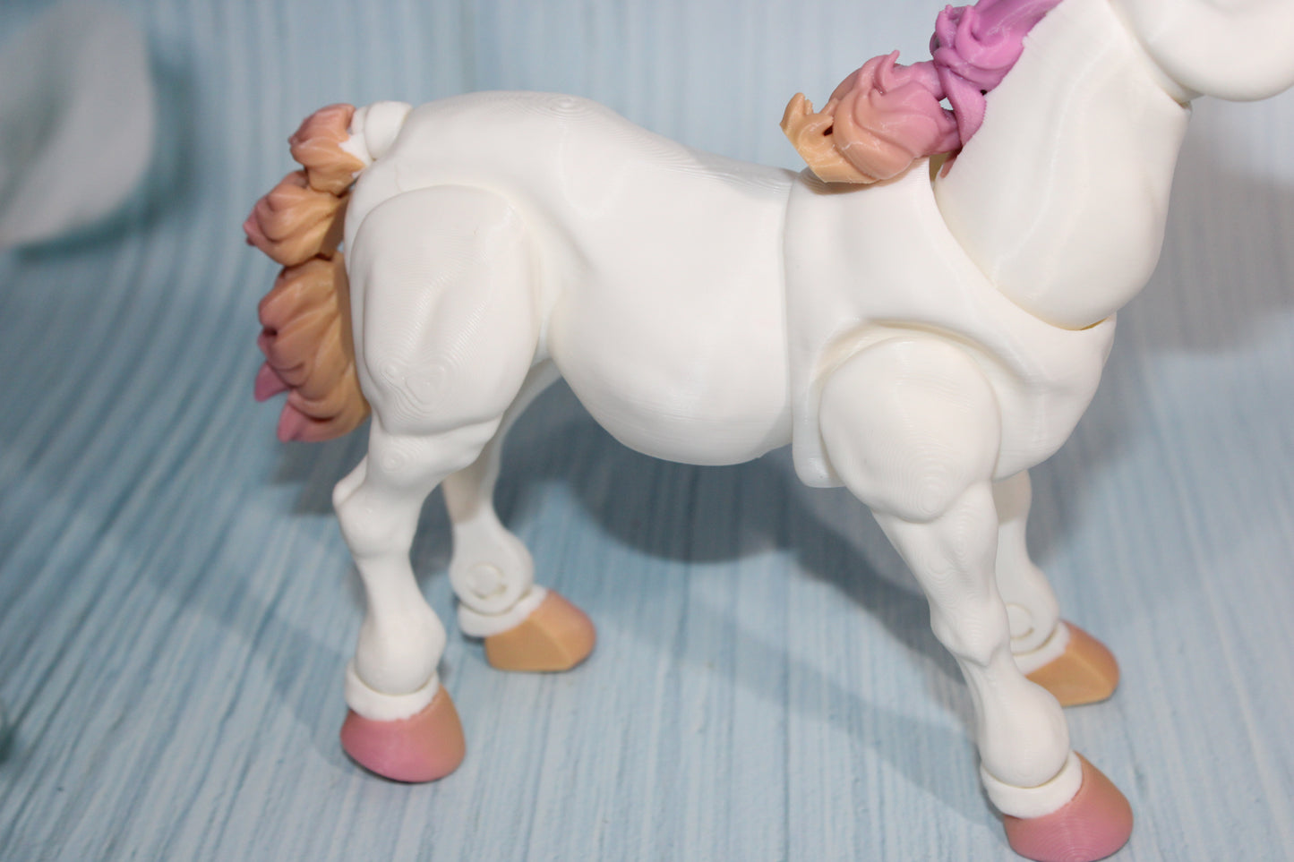 3D Printed Articulated Horse or Unicorn Figurine 7.5" long x 6.75" tall - Wonderland 3D Printing 
