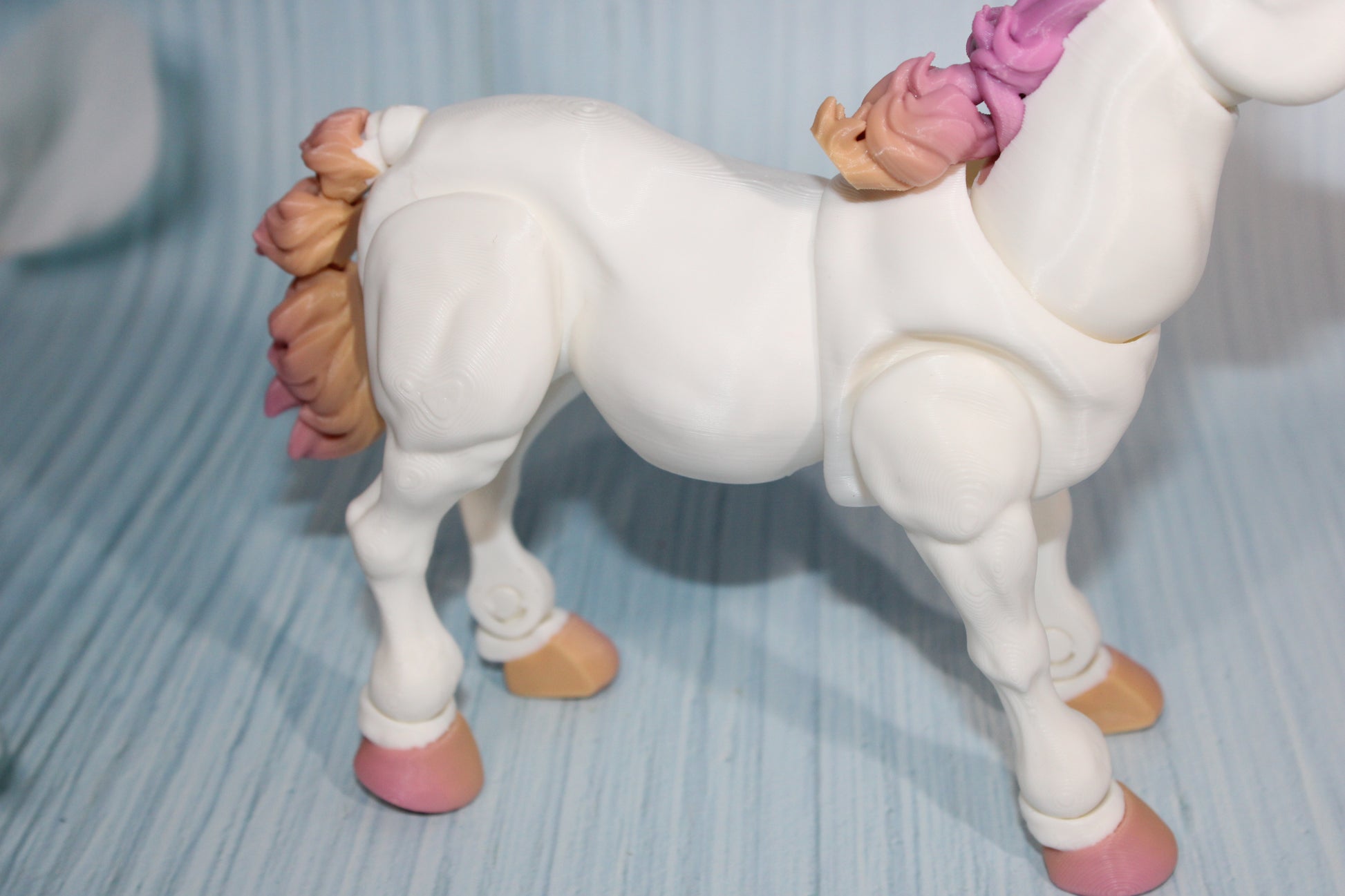 3D Printed Articulated Horse or Unicorn Figurine 7.5" long x 6.75" tall - Wonderland 3D Printing 