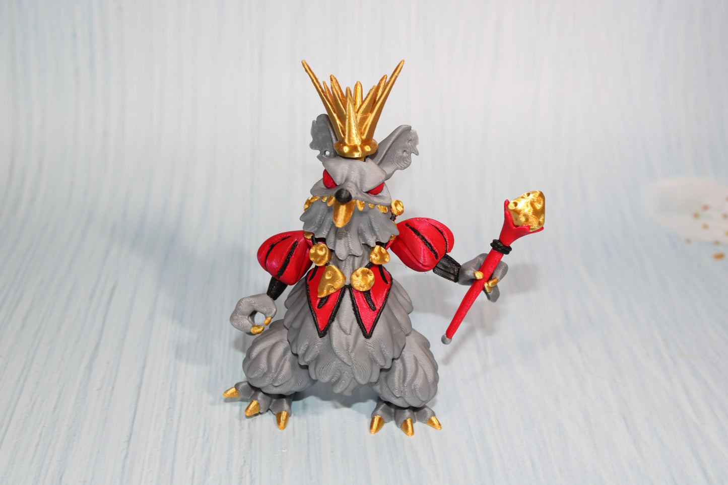 3d Printed Mouse King 5" tall - Wonderland 3D Printing 