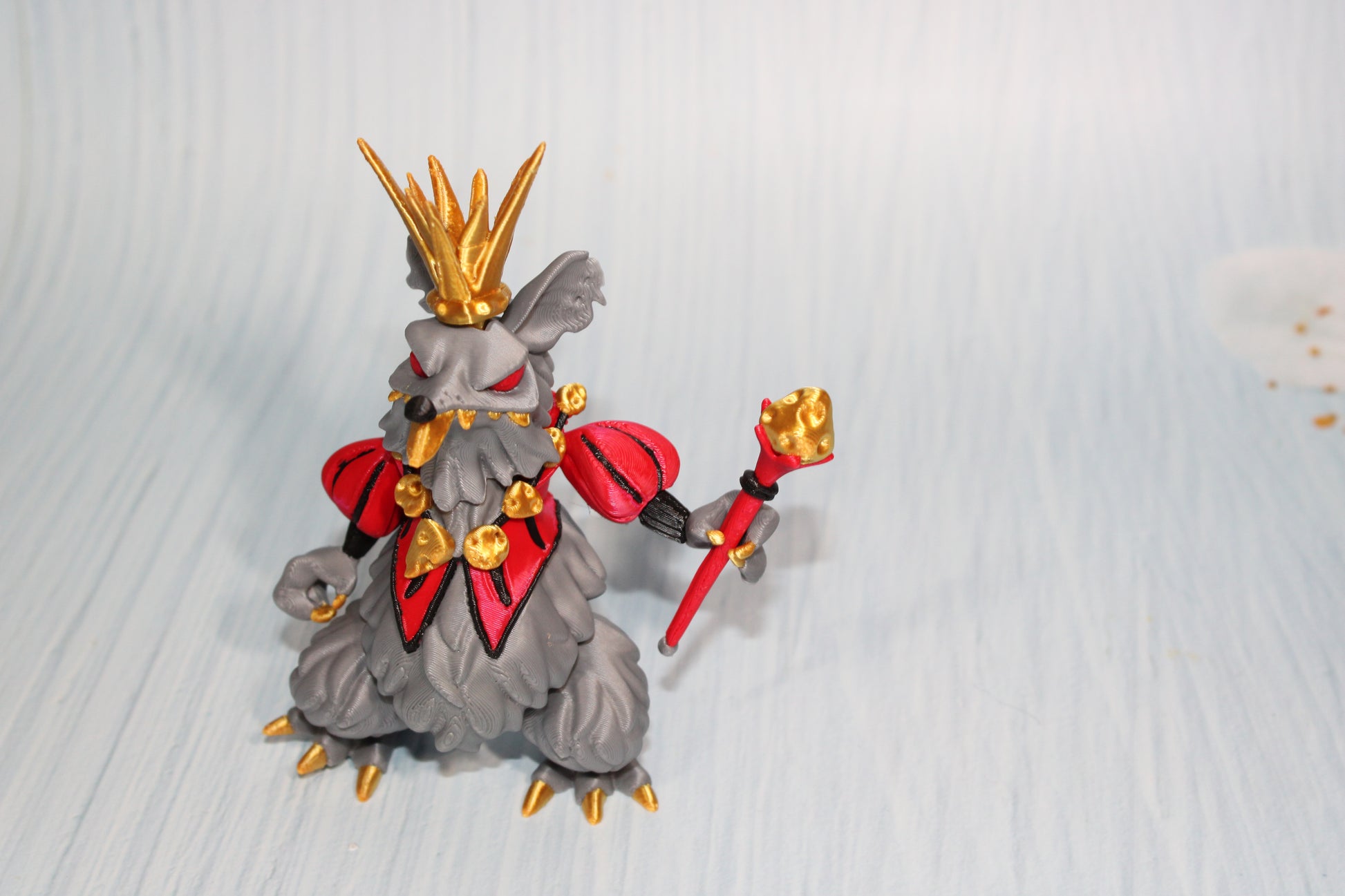 3d Printed Mouse King 5" tall - Wonderland 3D Printing 