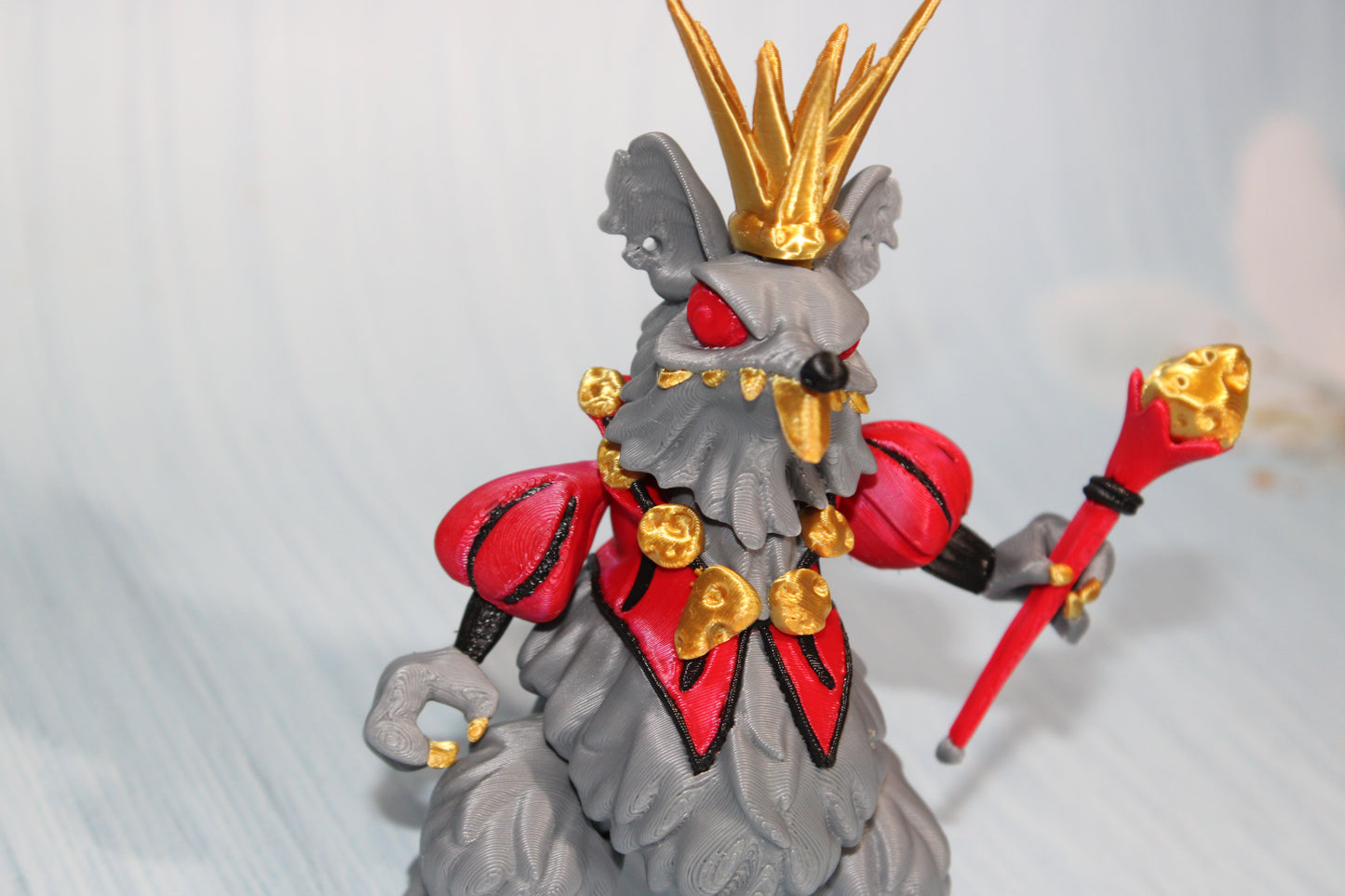 3d Printed Mouse King 5" tall - Wonderland 3D Printing 