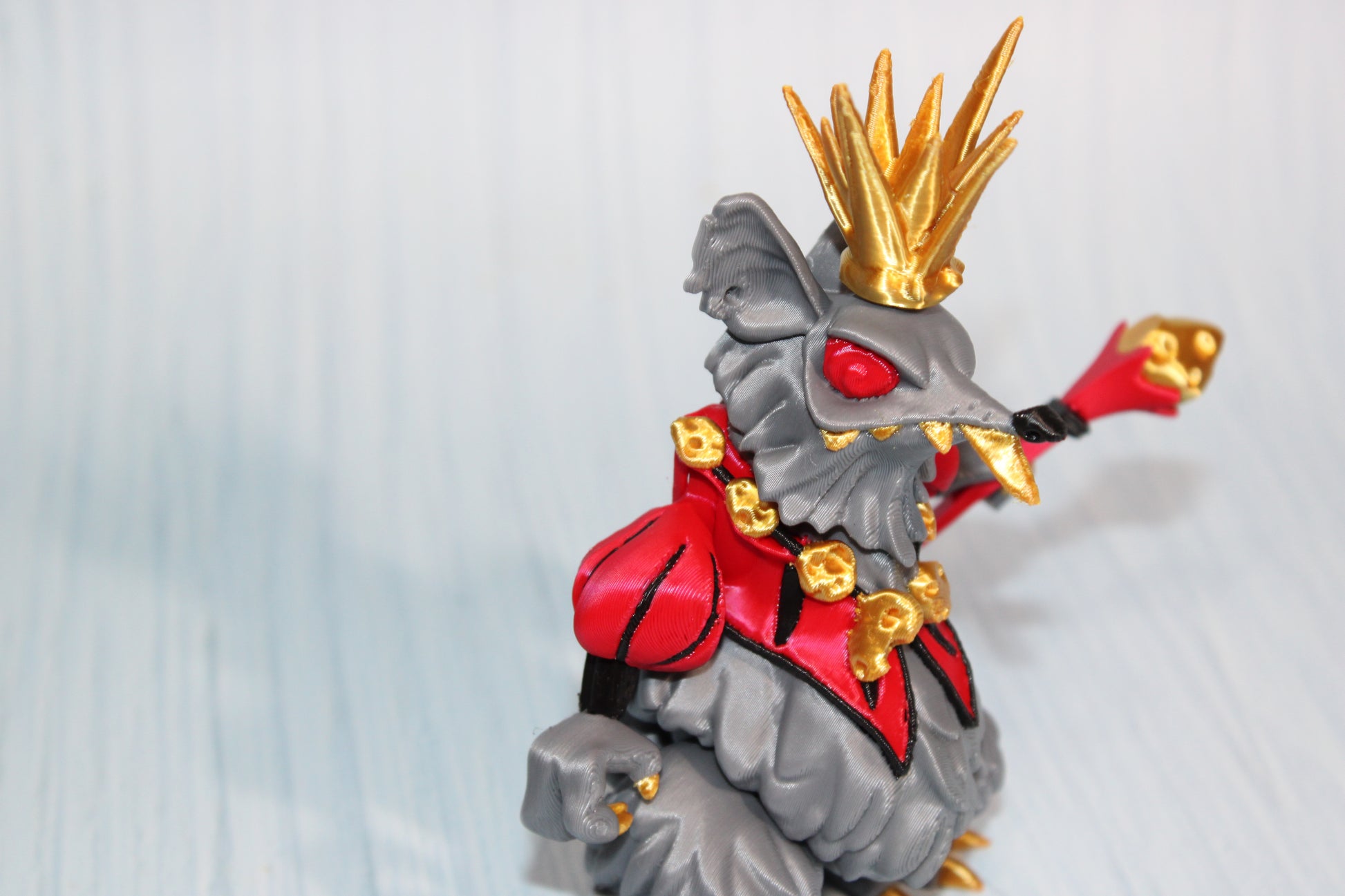 3d Printed Mouse King 5" tall - Wonderland 3D Printing 