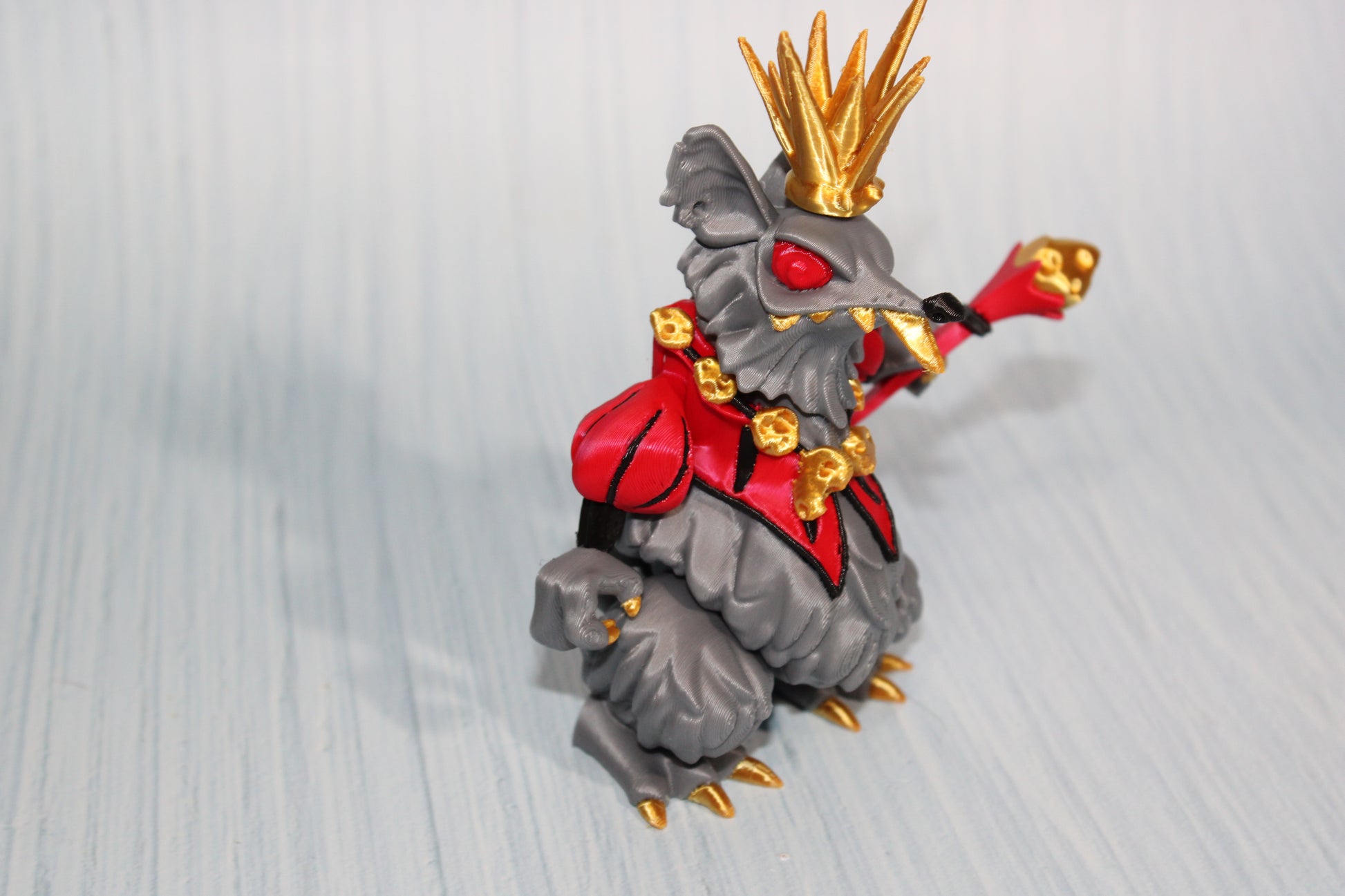 3d Printed Mouse King 5" tall - Wonderland 3D Printing 
