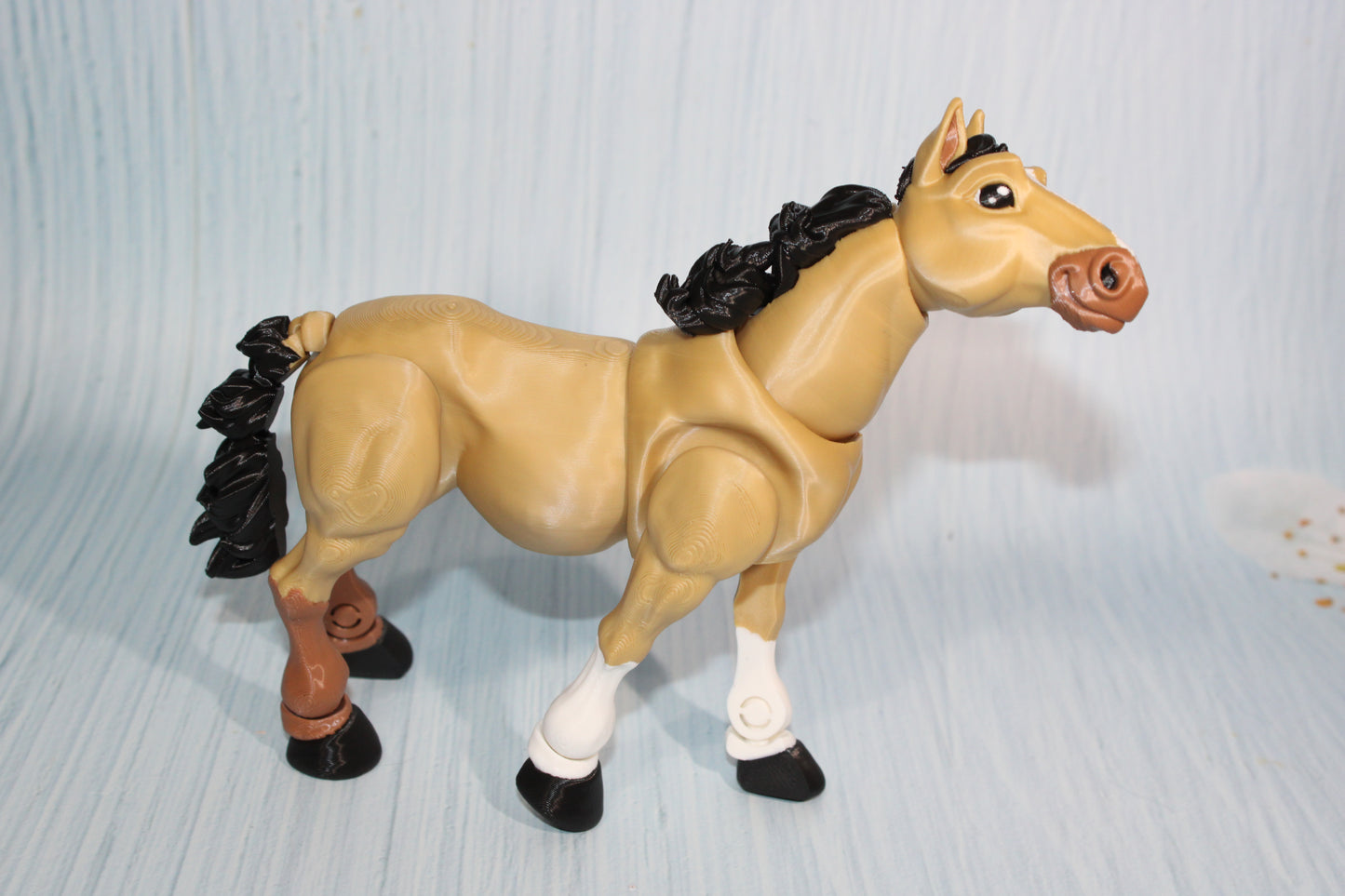 3D Printed Articulated Horse or Unicorn Figurine 7.5" long x 6.75" tall - Wonderland 3D Printing 