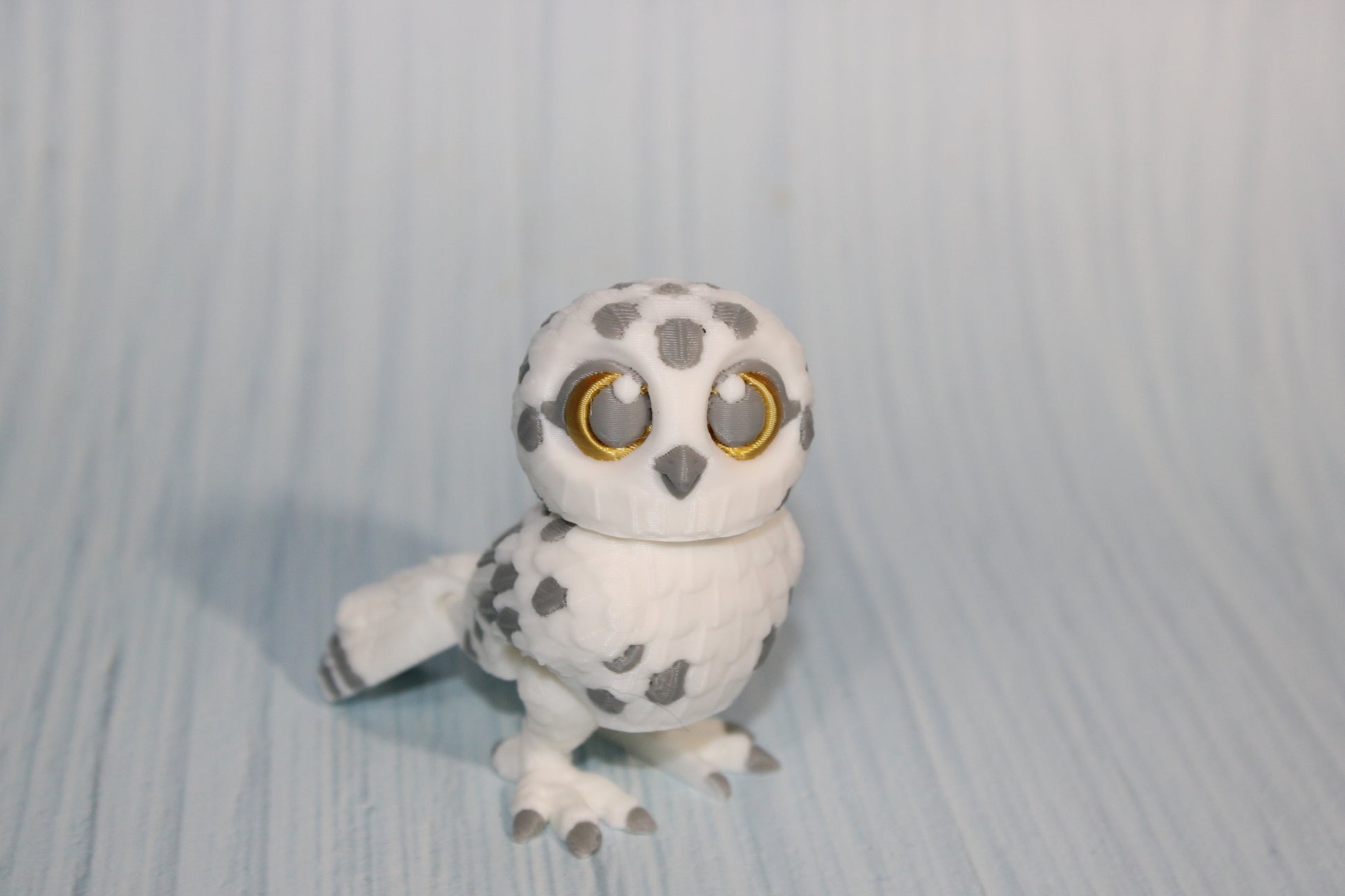 Snow owl or Sparrow 3d printed 2.5" tall - Wonderland 3D Printing 