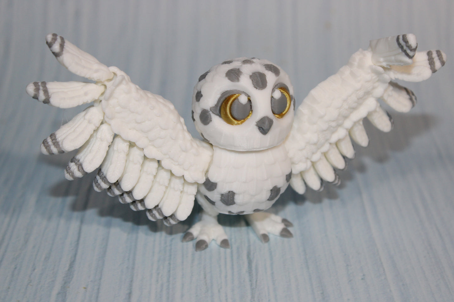 Snow owl or Sparrow 3d printed 2.5" tall - Wonderland 3D Printing 