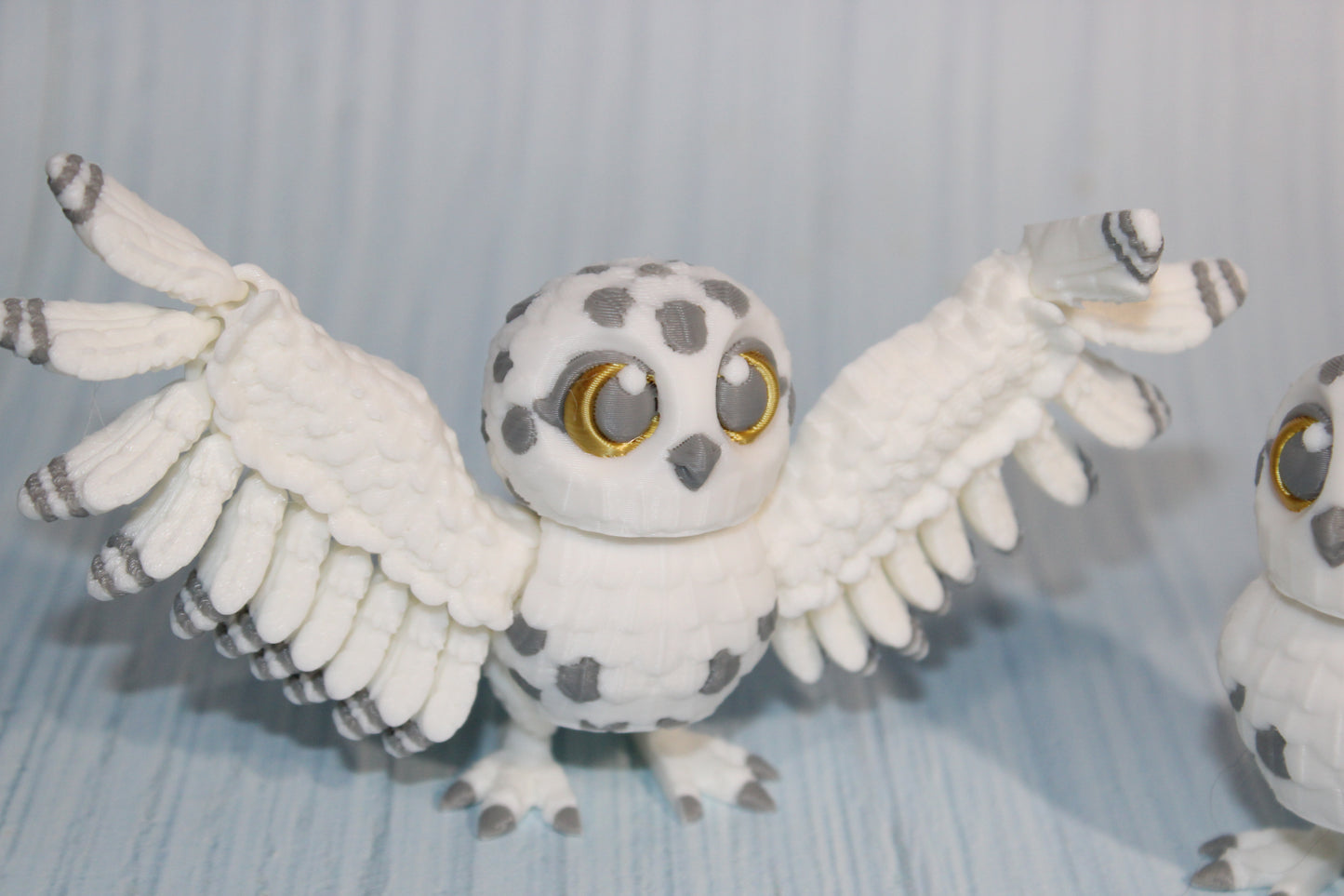 Snow owl or Sparrow 3d printed 2.5" tall - Wonderland 3D Printing 