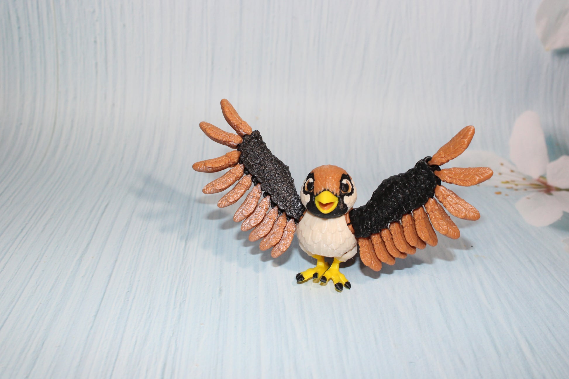 Snow owl or Sparrow 3d printed 2.5" tall - Wonderland 3D Printing 