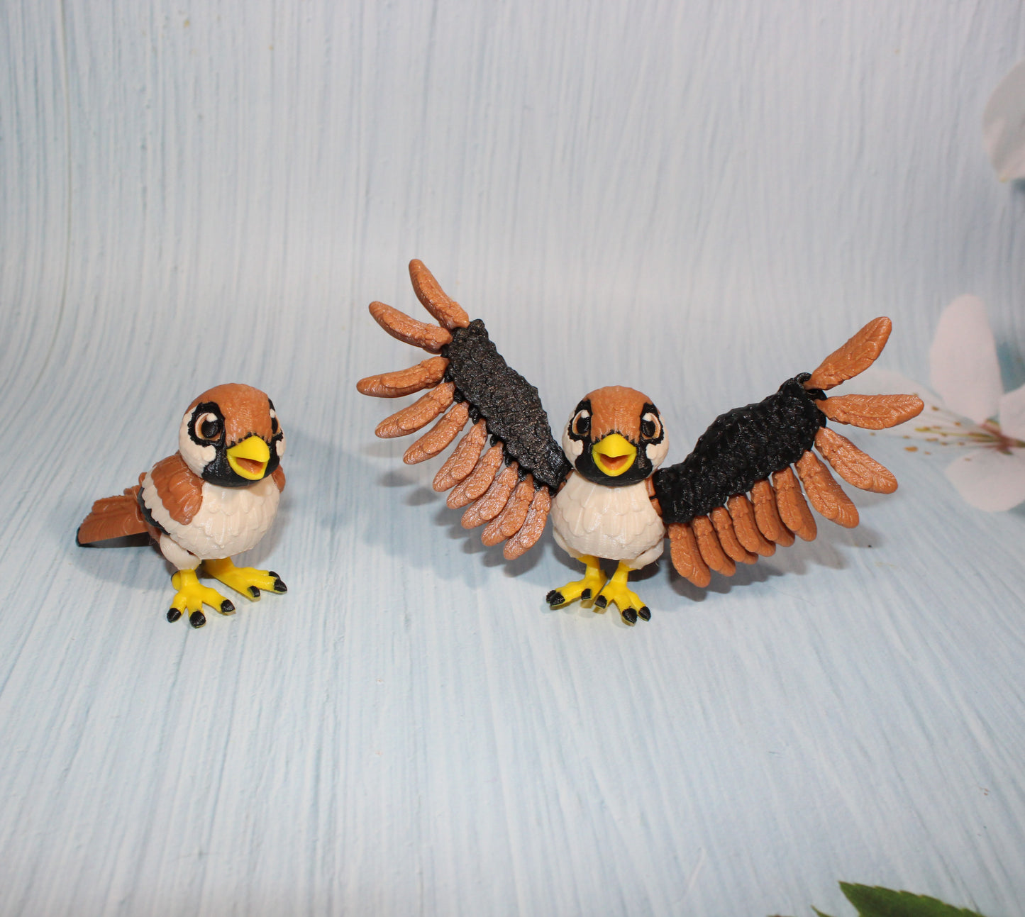 Snow owl or Sparrow 3d printed 2.5" tall - Wonderland 3D Printing 