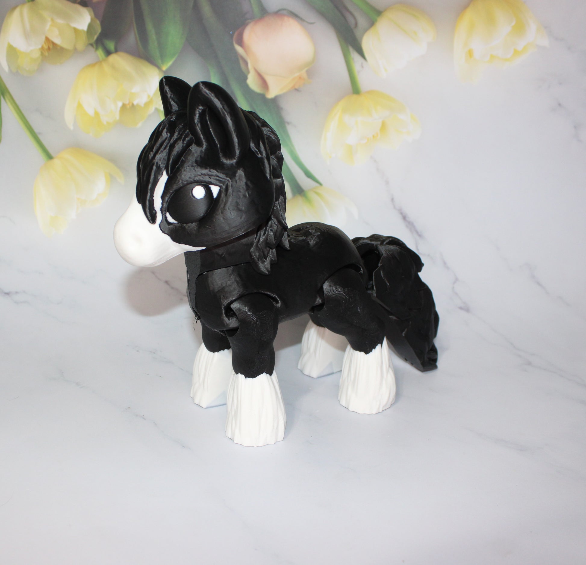 Horse or Jumbo Horse 3D Printed Articulated Figurine - Wonderland 3D Printing 