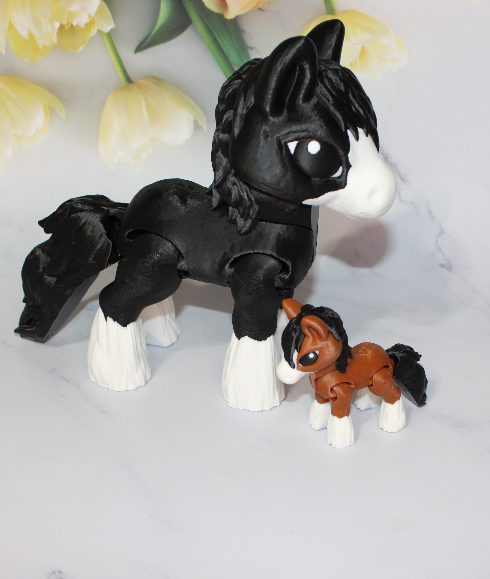 Horse or Jumbo Horse 3D Printed Articulated Figurine - Wonderland 3D Printing 