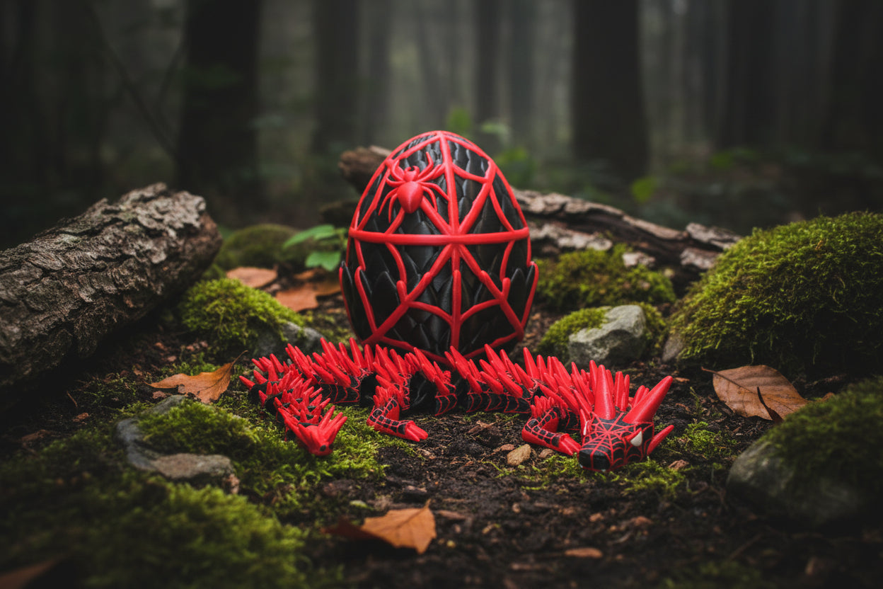 Spider Dragon 3D Printed Articulated Figurine - Wonderland 3D Printing 