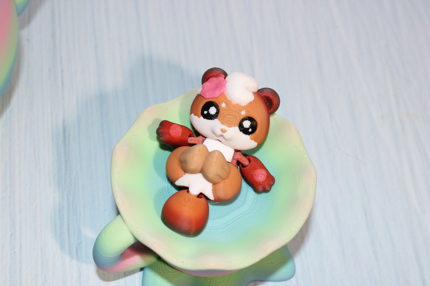 Tea Otter Play set- Everything Included- Comes with 2 Otters-3d printed - Wonderland 3D Printing 