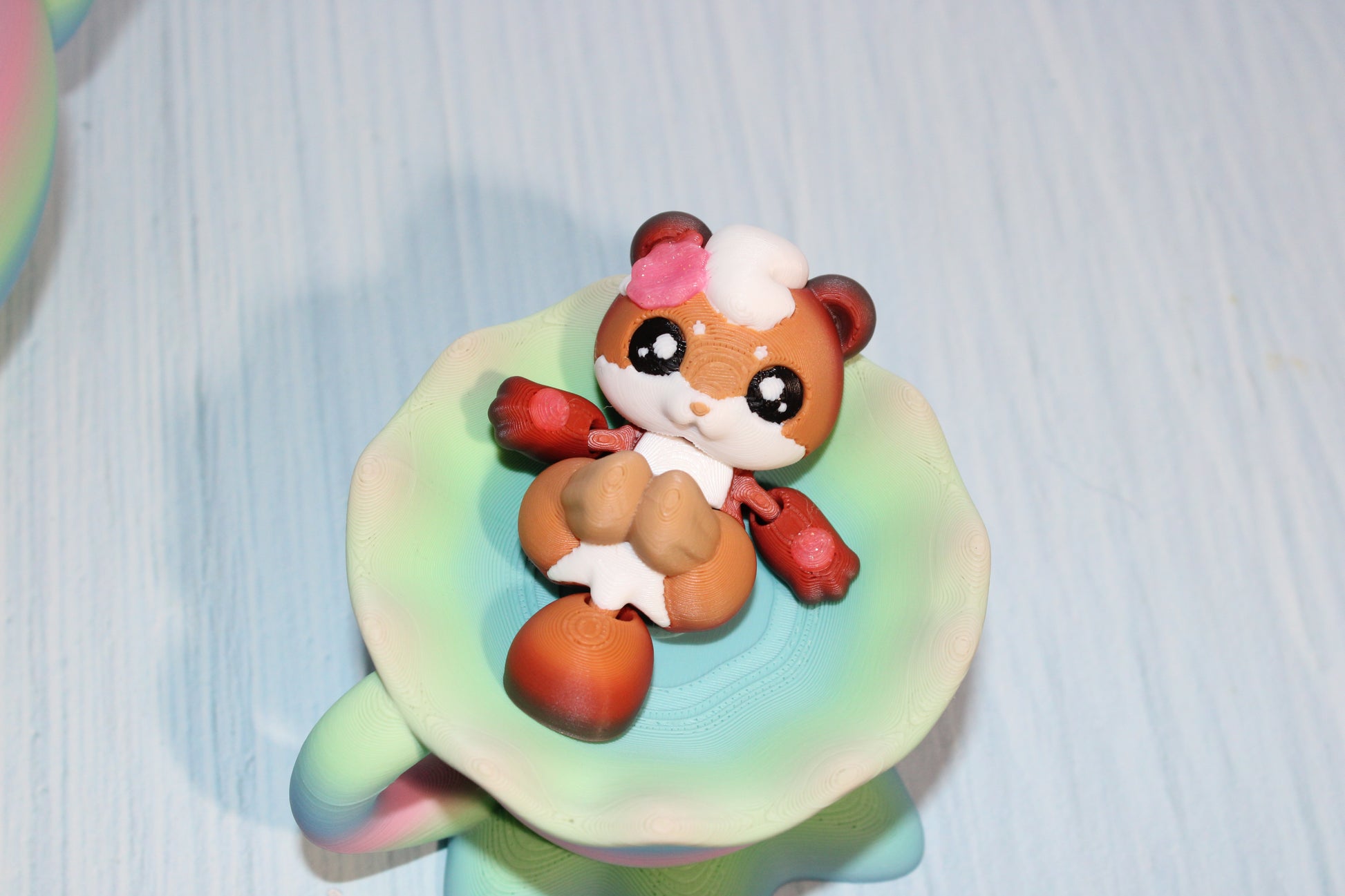 Tea Otter Play set- Everything Included- Comes with 2 Otters-3d printed - Wonderland 3D Printing 