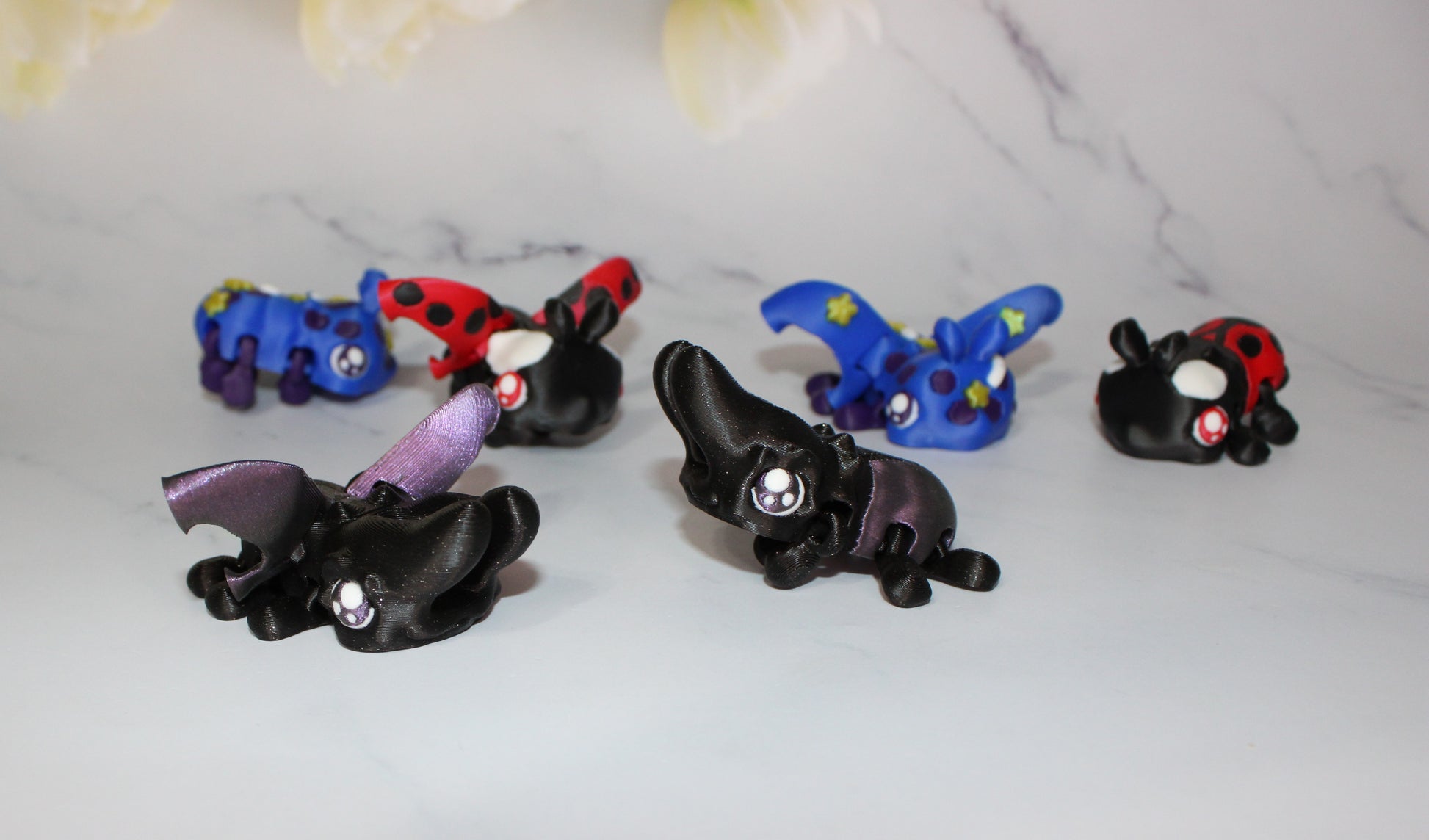Beetles 2.5 inches 3D Printed Articulated Flexi Figurine - Wonderland 3D Printing 