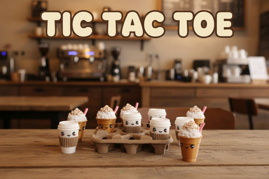 3d Printed Coffee Tic Tac Toe Game - Wonderland 3D Printing 