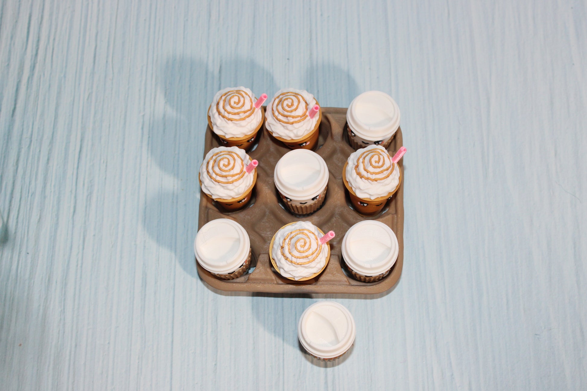 3d Printed Coffee Tic Tac Toe Game - Wonderland 3D Printing 