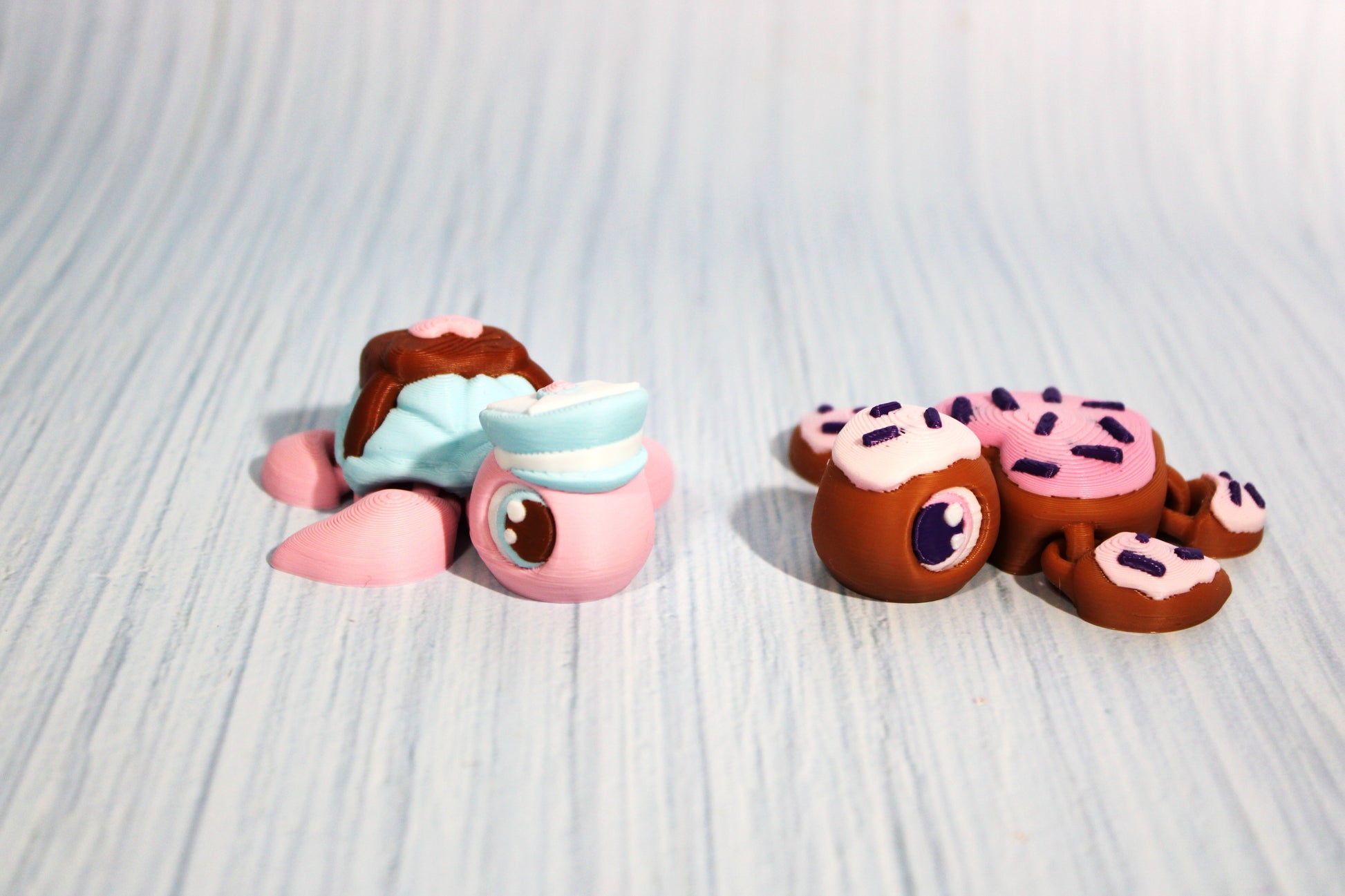 Sweet Turtles 2.5" Long with Tic Tac Toe Game Options-3d printed - Wonderland 3D Printing 