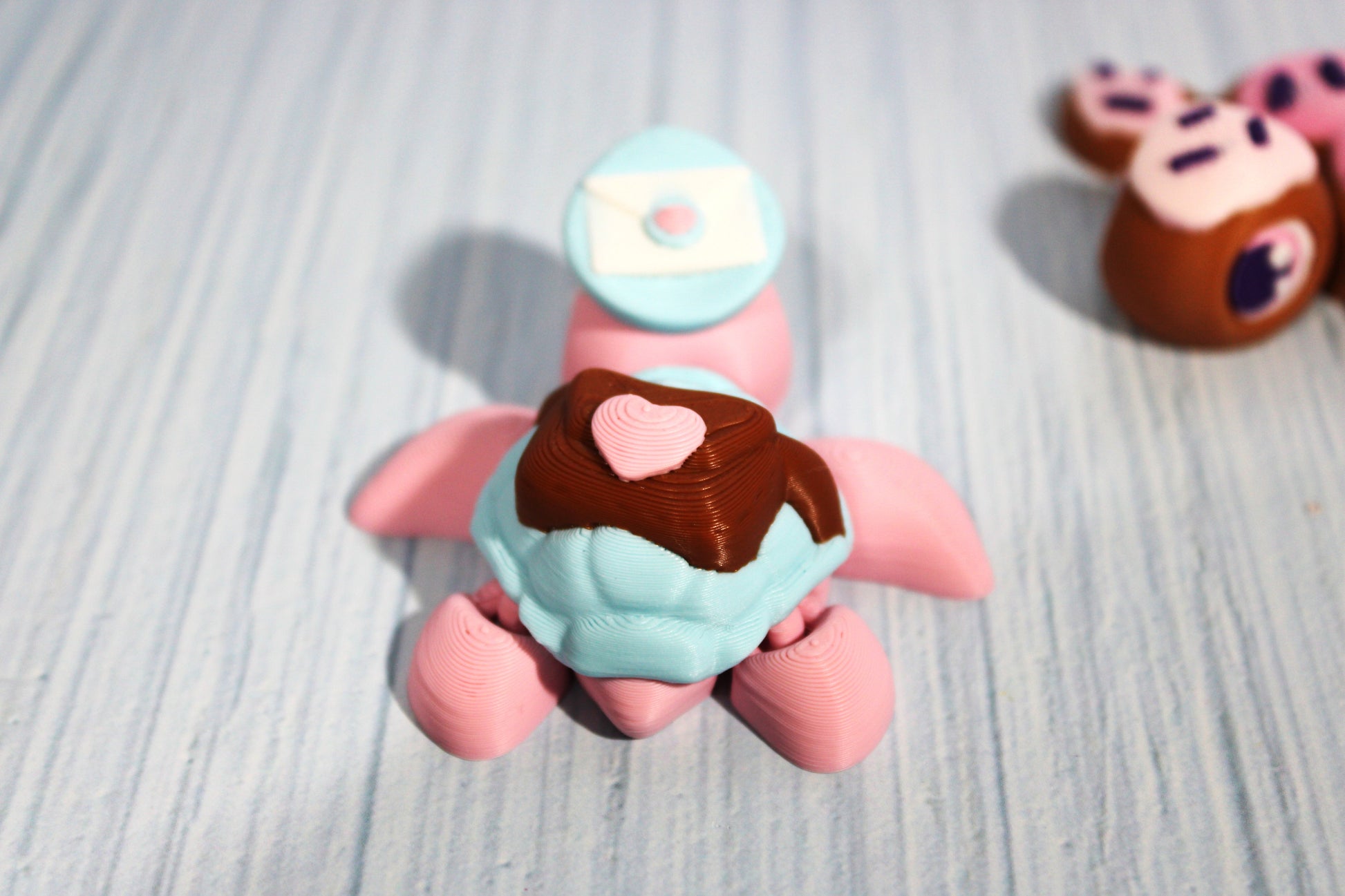 Sweet Turtles 2.5" Long with Tic Tac Toe Game Options-3d printed - Wonderland 3D Printing 