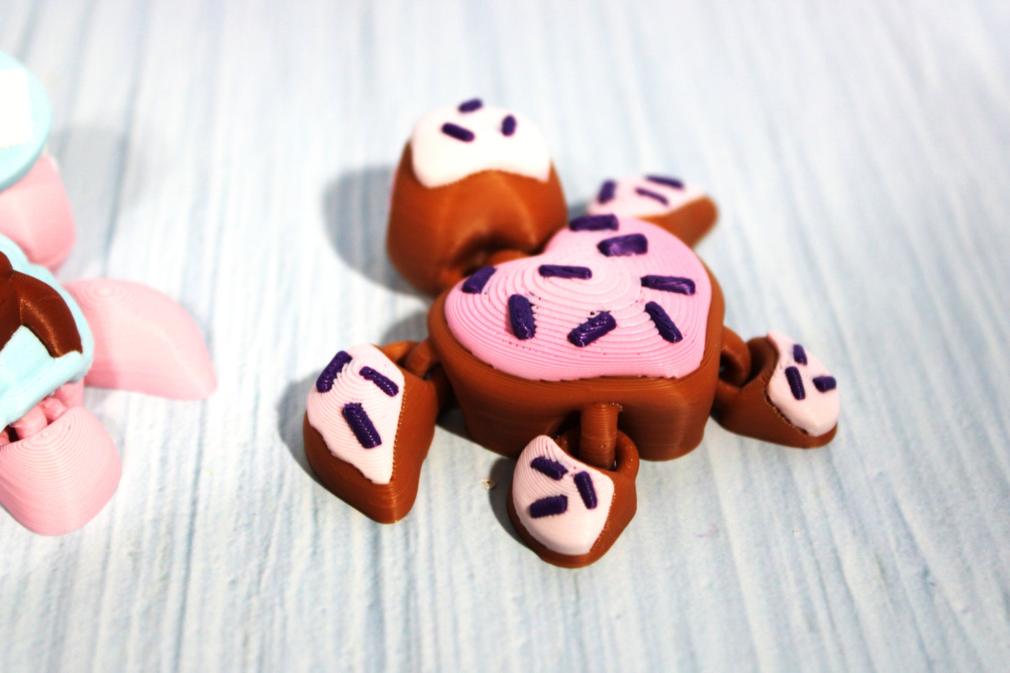 Sweet Turtles 2.5" Long with Tic Tac Toe Game Options-3d printed - Wonderland 3D Printing 