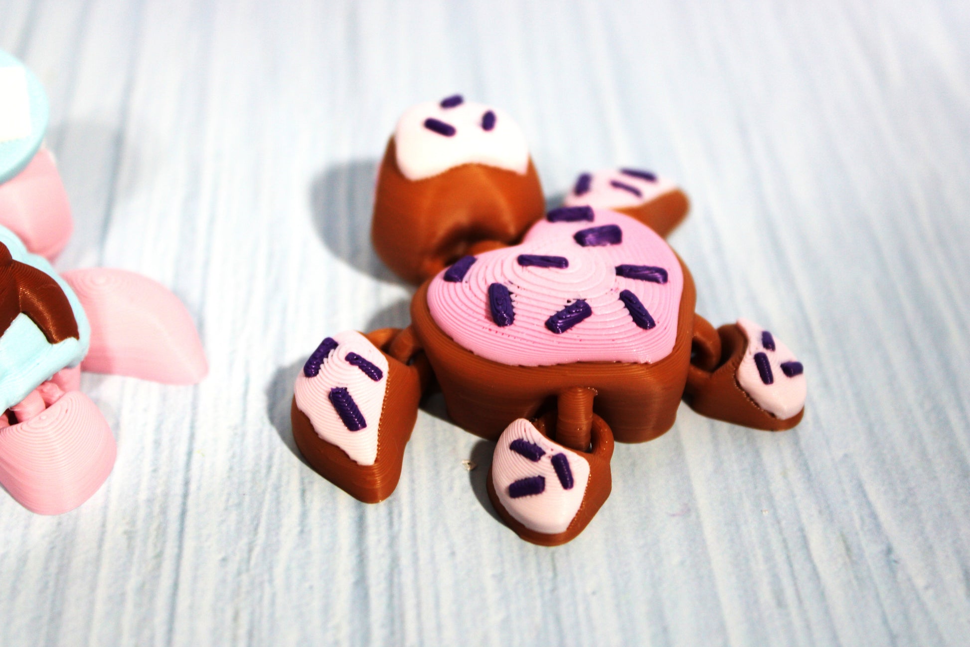 Sweet Turtles 2.5" Long with Tic Tac Toe Game Options-3d printed - Wonderland 3D Printing 