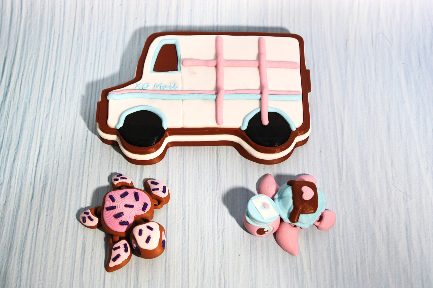 Sweet Turtles 2.5" Long with Tic Tac Toe Game Options-3d printed - Wonderland 3D Printing 