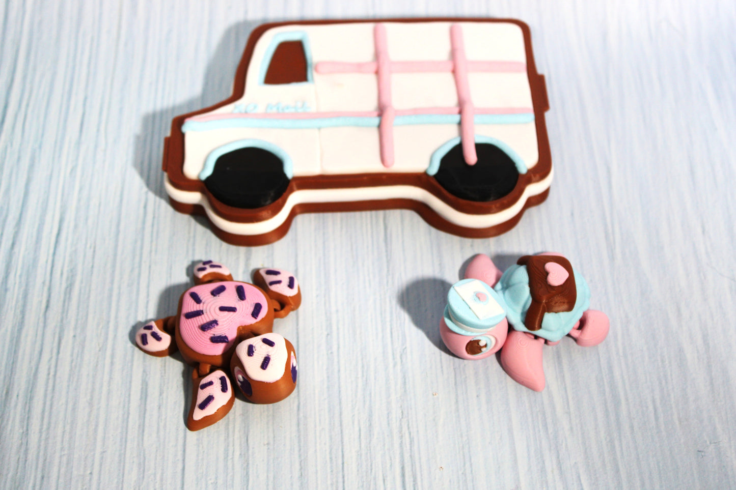 Sweet Turtles 2.5" Long with Tic Tac Toe Game Options-3d printed - Wonderland 3D Printing 