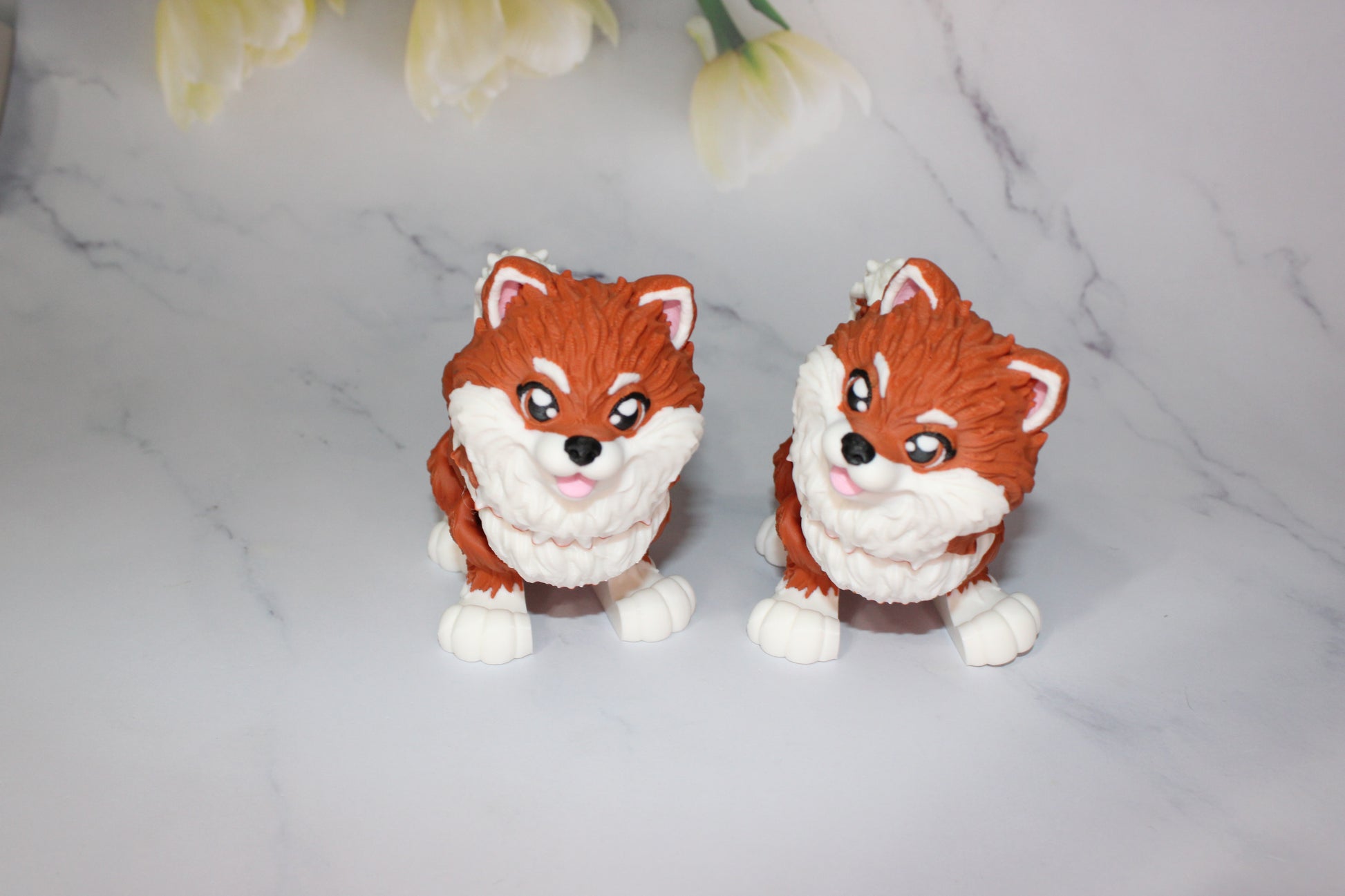 Pomeranian 3D Printed Articulated Figurine Fidget - Wonderland 3D Printing 