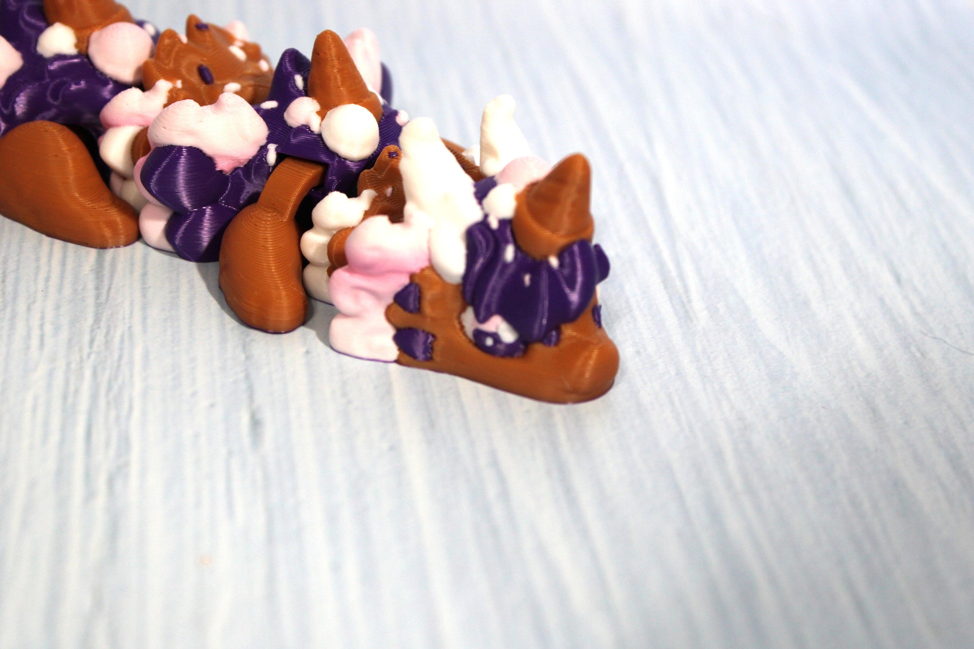 Ice Cream Dragon 9.5" Long-3d printed - Wonderland 3D Printing 