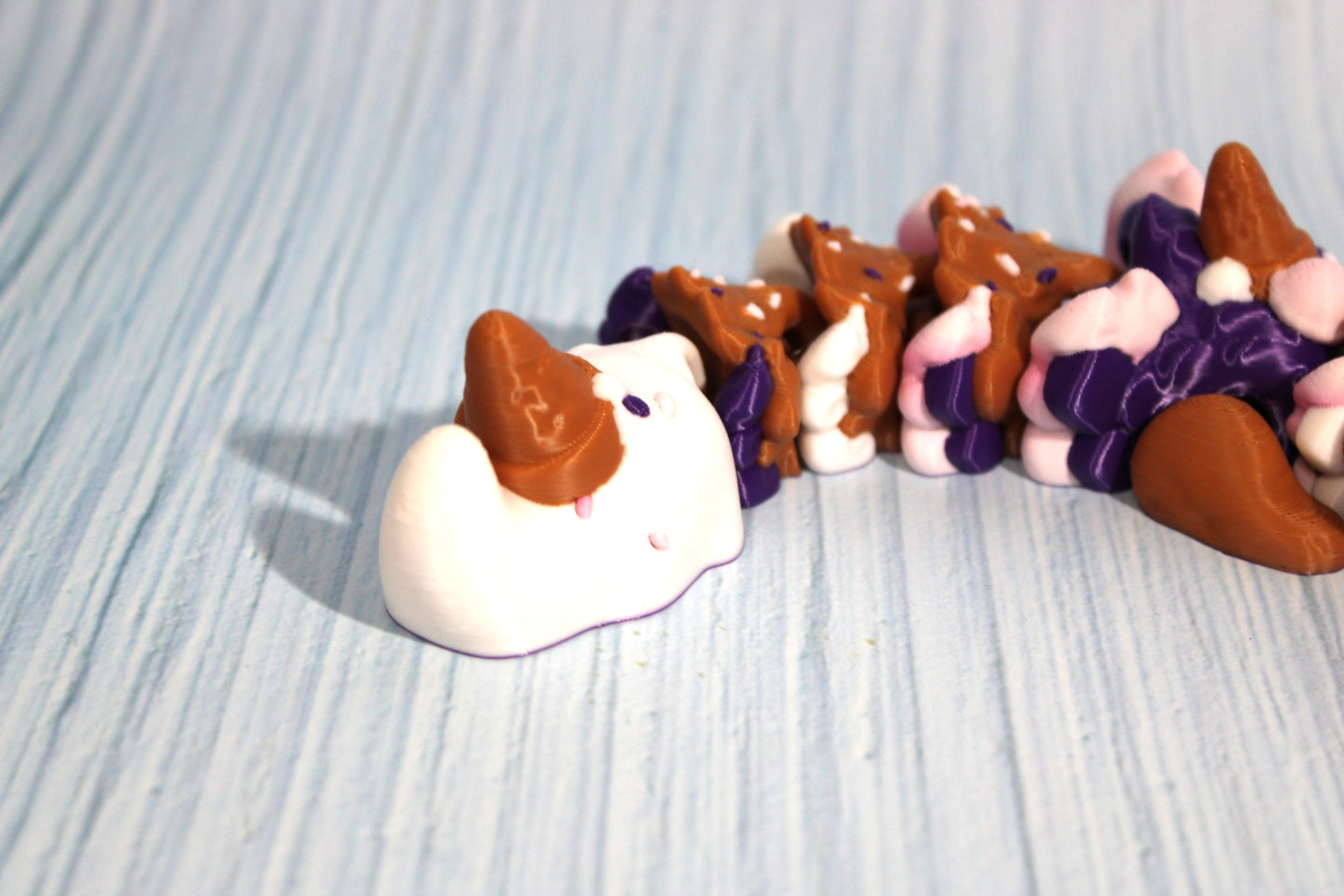 Ice Cream Dragon 9.5" Long-3d printed - Wonderland 3D Printing 