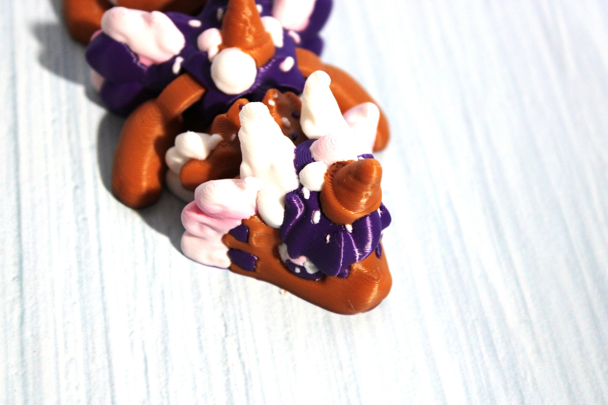 Ice Cream Dragon 9.5" Long-3d printed - Wonderland 3D Printing 