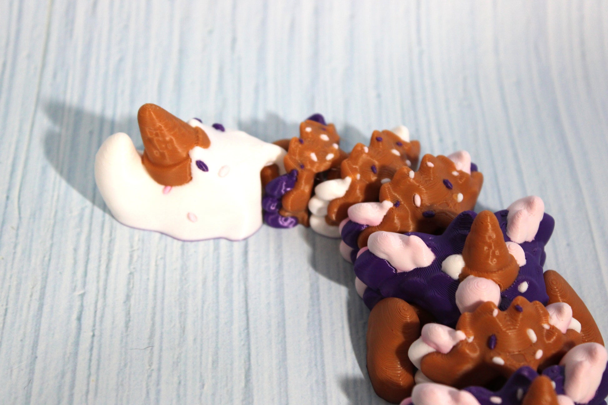 Ice Cream Dragon 9.5" Long-3d printed - Wonderland 3D Printing 