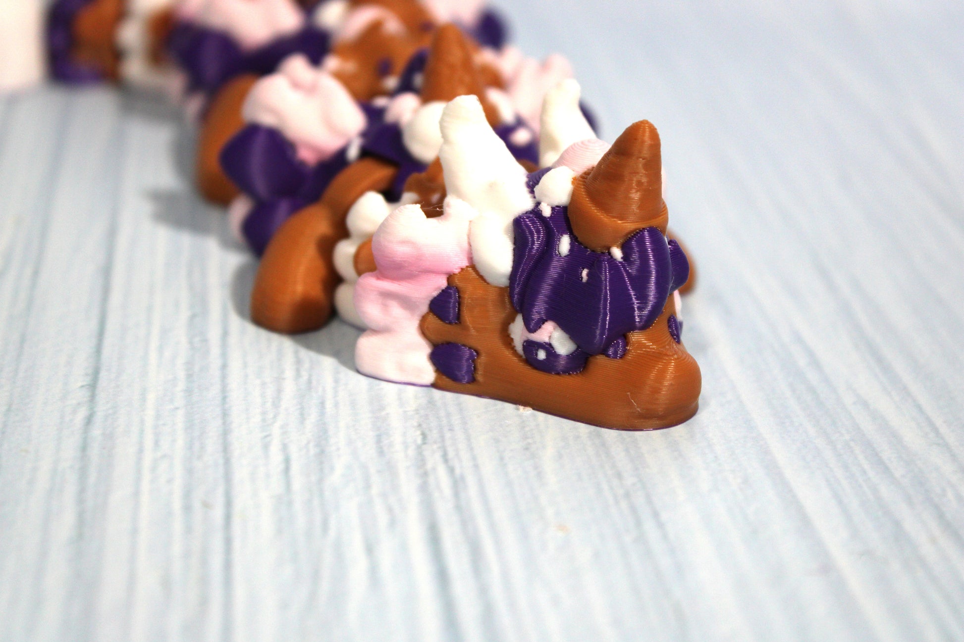 Ice Cream Dragon 9.5" Long-3d printed - Wonderland 3D Printing 