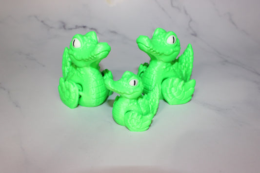 Quackodile 3D Printed Articulated Figurine - Wonderland 3D Printing 