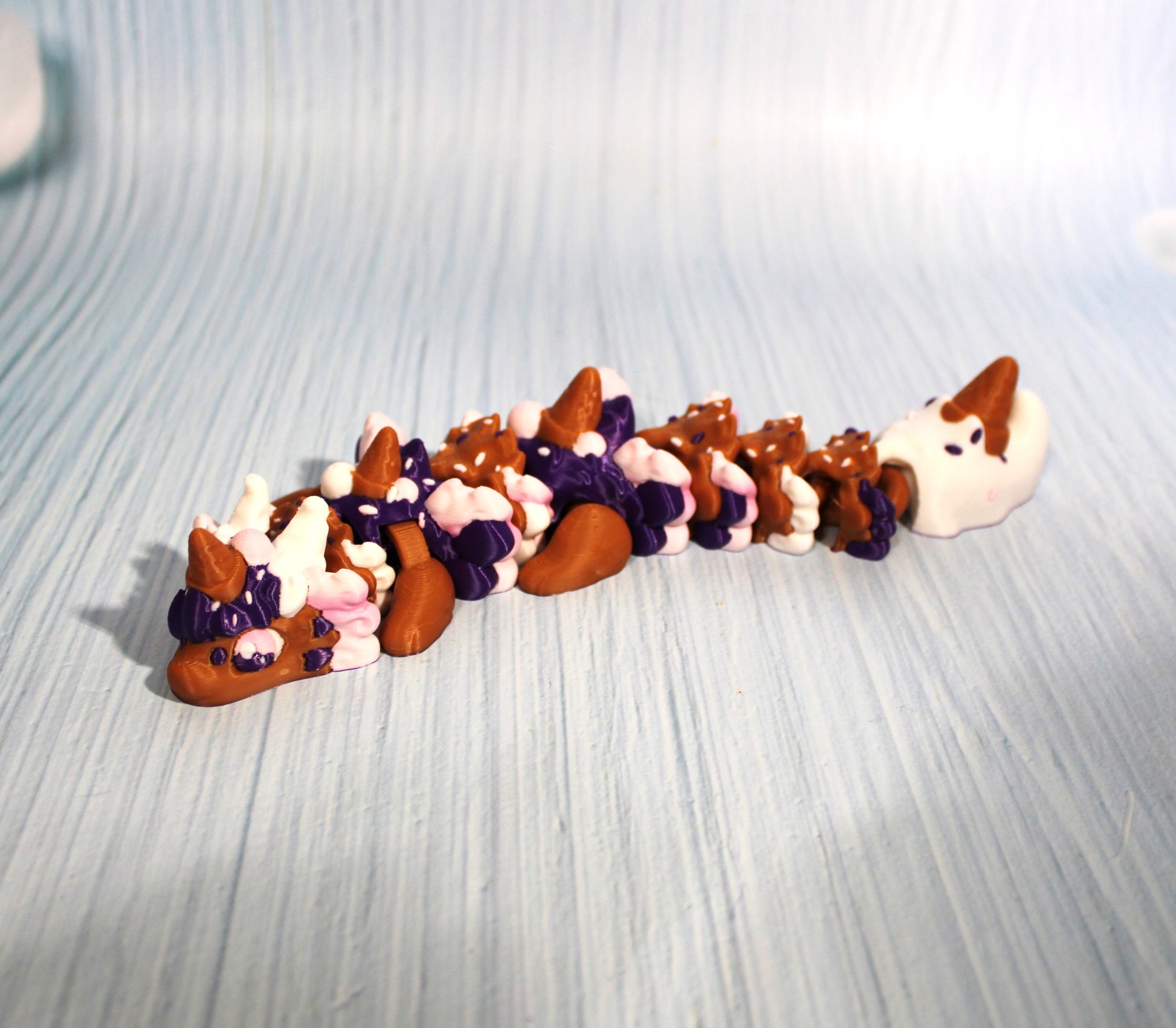 Ice Cream Dragon 9.5" Long-3d printed - Wonderland 3D Printing 