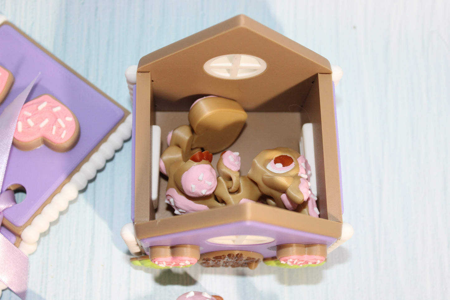 Sugar Cookie Dragon with Bonus Clicker tail Version-Cookie House Options - Wonderland 3D Printing 