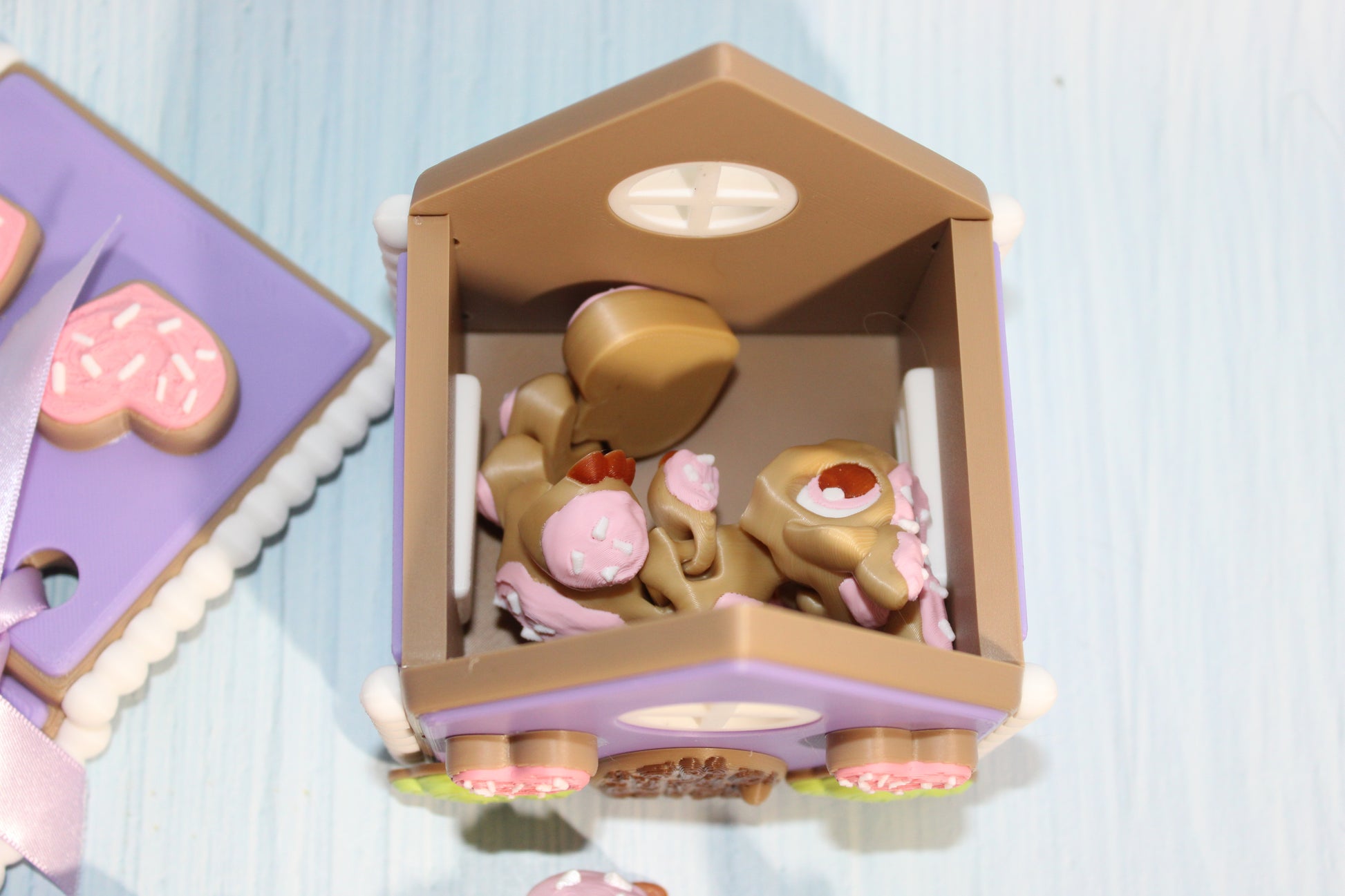 Sugar Cookie Dragon with Bonus Clicker tail Version-Cookie House Options - Wonderland 3D Printing 