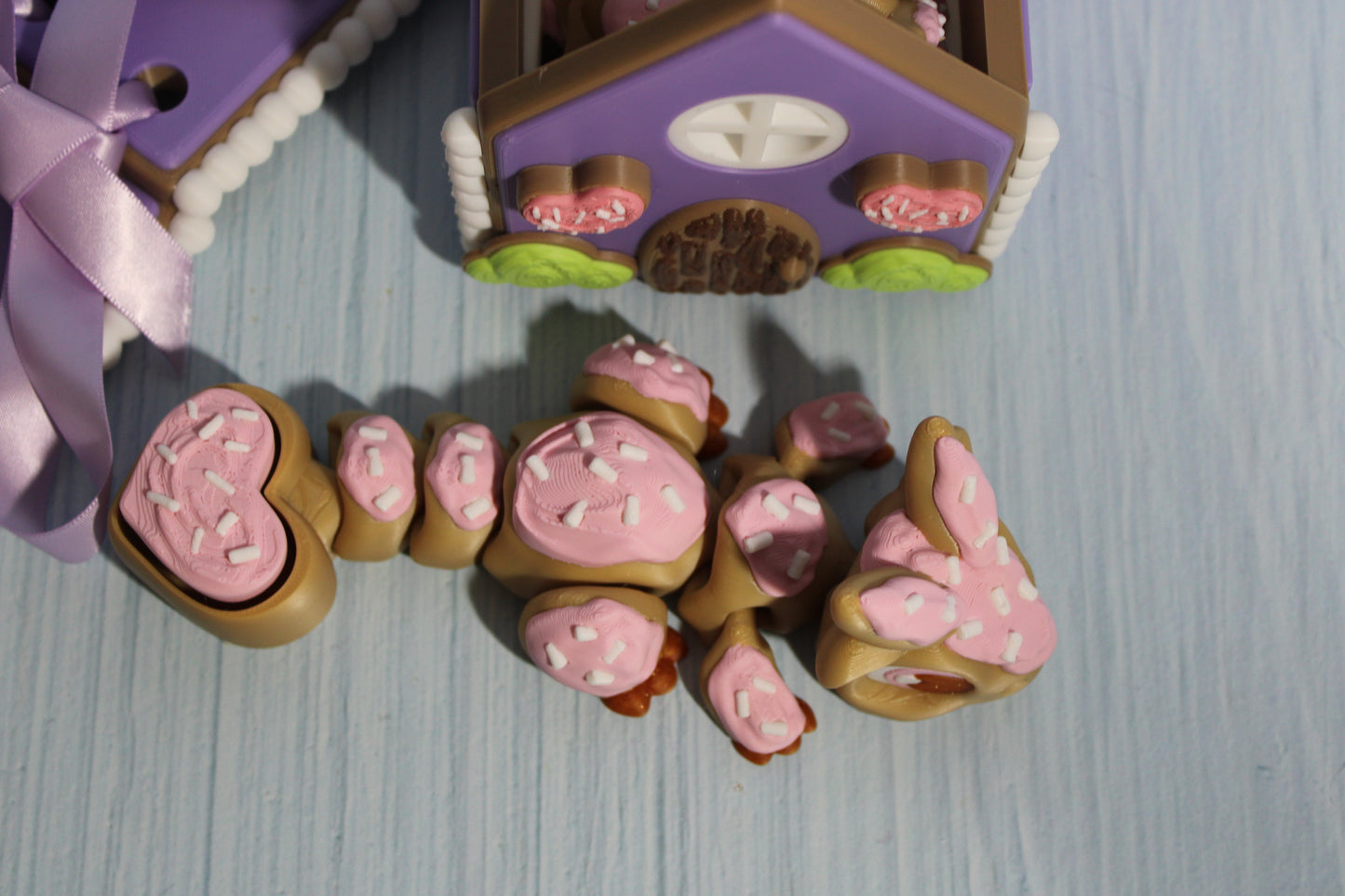 Sugar Cookie Dragon with Bonus Clicker tail Version-Cookie House Options - Wonderland 3D Printing 
